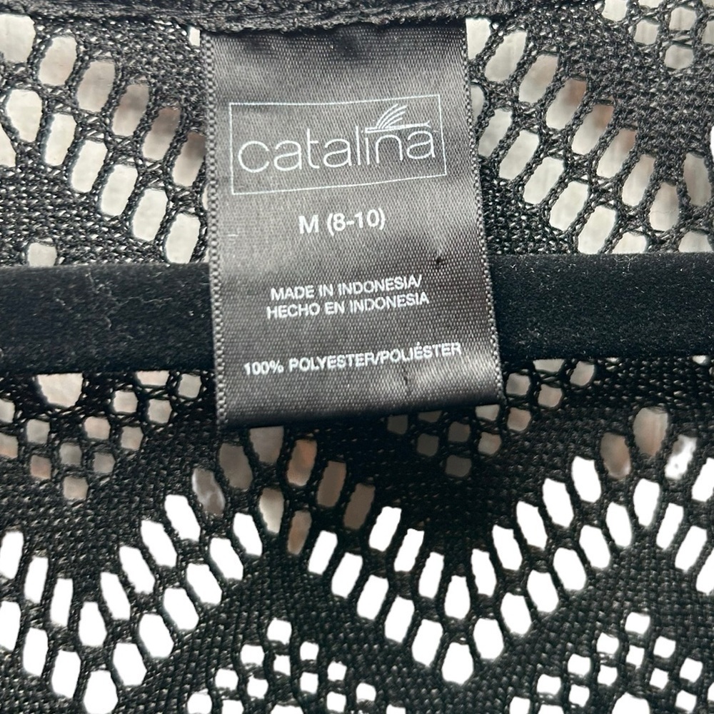 Catalina Swim Laser Cut Cover- Up- Black/ Size Medium (8-10) - Picture 4 of 4